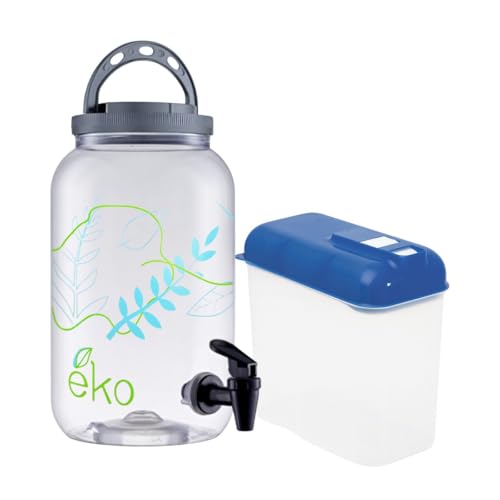 Kit Lavanderia 2 Potes Dispenser Amaciante Sabão Liquido 3,6L E Porta Sabão Em Pó 1,5l