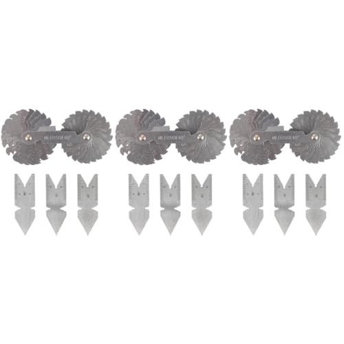 Jauge de filetage pour précision filetages en acier durable - Set de 12 pièces