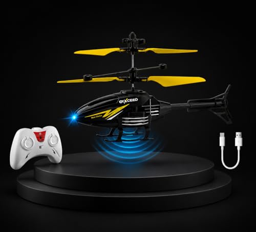 Image of Remote Control Gravity Sensor Helicopter Toy, with Shock Detection Auto Power Off, USB Charging, for Kids (Black