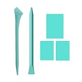 JAJADO 5 Packs Chalk Paste Squeegee Paint Stir Sticks, Silk Printing Squeegees for Paint, Mini Squeegee Self Adhesive Stencils Screen Printing Tools for Transfers Chalk Paste or Ink