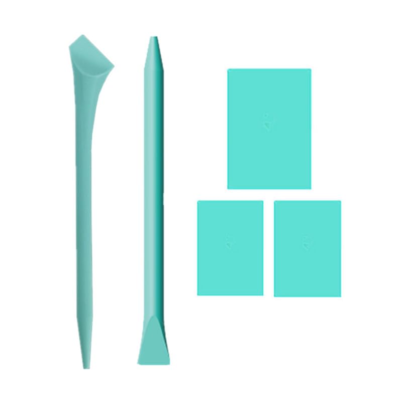 JAJADO 5 Packs Chalk Paste Squeegee Paint Stir Sticks, Silk Printing Squeegees for Paint, Mini Squeegee Self Adhesive Stencils Screen Printing Tools for Transfers Chalk Paste or Ink