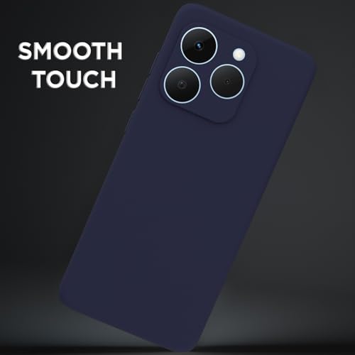 Image of Outlouders Back Cover for Realme 15T 5G / Realme Narzo 90 5G | Camera Protection | Durable Soft Matte Silicone Bumper Case (Blue)