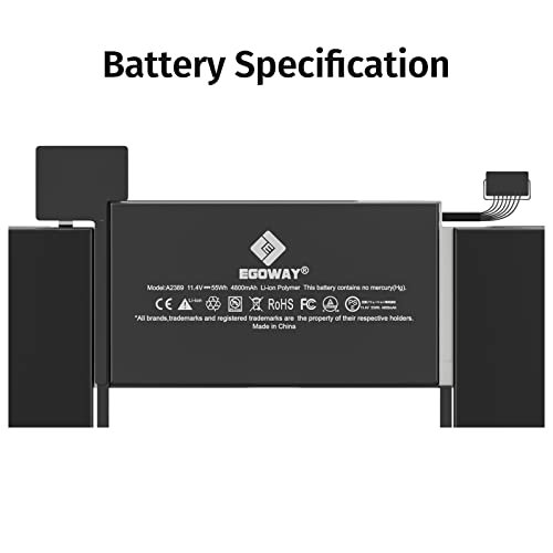 A2337 Laptop Battery, Egoway A2389 Replacement For Macbook Air 13 Inch A2337 M1 (2020), Emc 3598 #TOP2