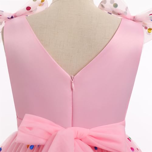 Image of IMEKIS Toddler Kids Girls Butterfly Dress Sparkle Sequins Tulle Wedding Formal Birthday Dresses 2-10T