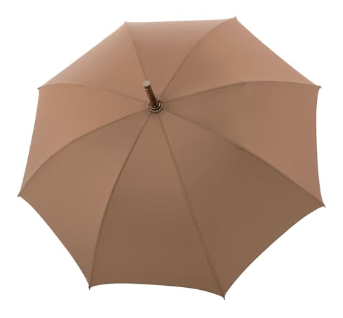 Parapluie Kastanie Oxford Cognac en tissu marron clair haute finition