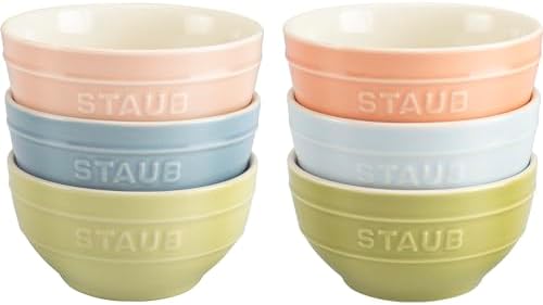 Staub Ceramic 6-pc 4.75-inch Small Universal Bowl Macaron Pastel Colors - Thumbnail 5