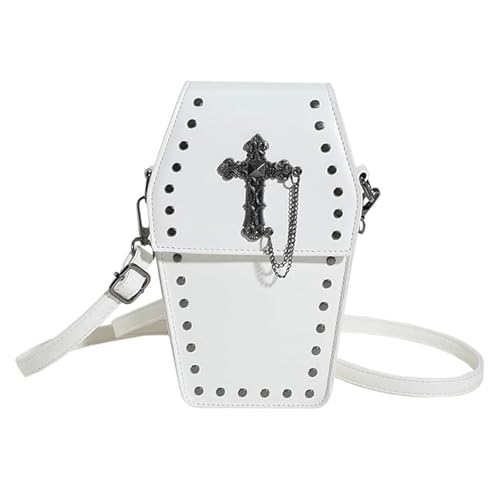 Gothic Purse Cross Coffin Purses Retro Punk Wallet Mini Halloween Crossbody Bag Horror Shoulder Bag