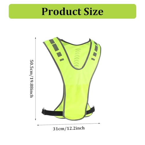 JIEYAO Reflektierende Weste, Einstellbar Sicherheitsweste Warnweste Fahrrad Atmungsaktiv Laufweste mit Tasche Reflektorweste Damen Herren Reflektoren Kleidung für Joggen Wandern Nacht Radfahren Laufen