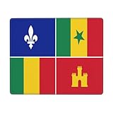 Mouspad Kreolische Flagge Von Louisiana Tischunterlage Verbessert Präzision Und Geschwindigkeit Mausunterlage Gaming Mauspad For Schreibtisch Macbook Gaming 25X30Cm