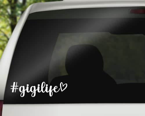 Gigi Life Vinyl Decal | Gigi Decal Car Sticker | Grandma Decal Bumper Sticker Window Laptop Tumbler Decal | 8" Size | Made In Usa #TOP1