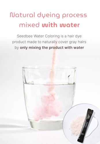 Korean Permanent Hair Dye, Powder Hair Color Kit, Wine Brown, Gray Hair Coverage, Plant-Based Formula, Easy Application for Roots, Short & Long Hair, Vegan, Just Mix with Water (3 Powder Packets)