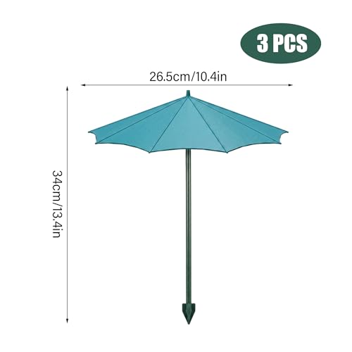 Evita que el sol dañe tus macetas con este kit de 3 mini sombrillas 5