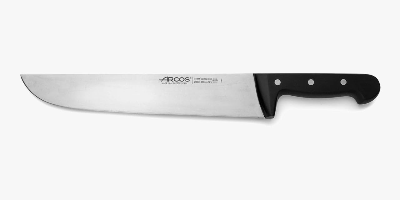 Arcos Carving Knife 7 Inch Nitrum Stainless Steel and 190 mm blade. Butcher Knife For Boning. Ergonomic Polyoxymethylene POM Handle. Series Universal. Color Black — Amazon image 12