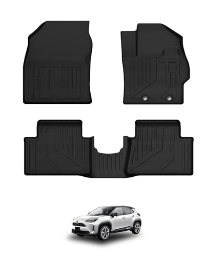 Mixsuper ヤリスクロス フロアマット 立体カーマット 5人乗り 2WD専用 YARIS CROSS 3Dフロアマット 防水マット 2020年8月～ ヤリスクロス カスタムパーツ TPE素材 車種専用設計 防水性 耐摩擦 耐汚れ 耐候性 難燃性 カー用品
