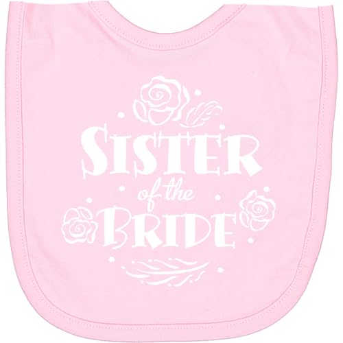 inktastic Sister Of the Bride- Roses and Leaves Newborn Bib
