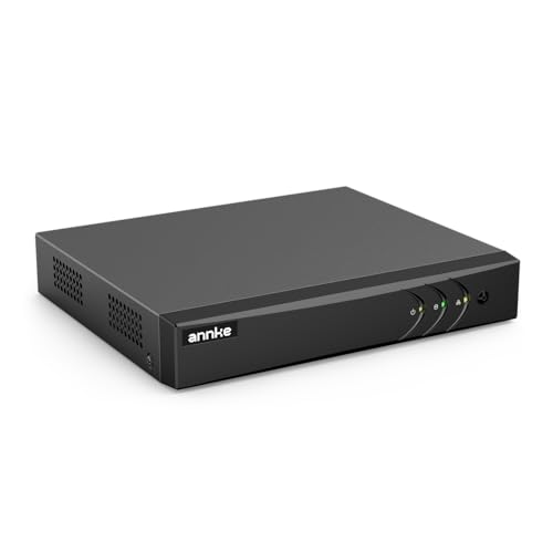 ANNKE 3K/5MP Lite 5 in1 Registratore DVR 4 Canali di Sicurezza con Rilevamento di Persone/Veicoli per Sistema di Telecamere CCTV Analogico/AHD/TVI/IP per Interni ed Esterni, Disco Rigido Non Incluso