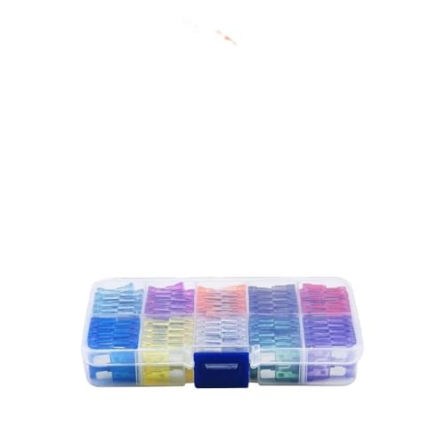 Kit de fusibles para auto LIHUA 100 piezas con 10 tipos de 2A a 35A miniatura 1