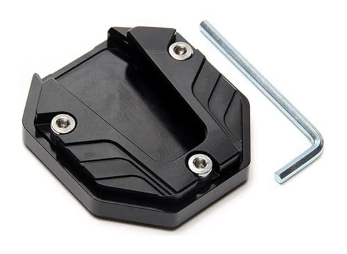 Plaque support de béquille de moto noire idéale pour le camping et les balades