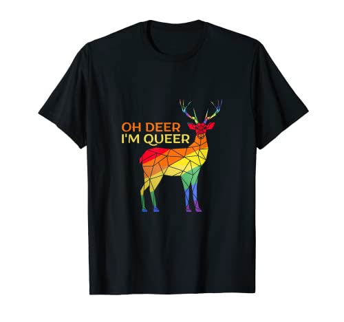 Schwul Homo Outfit LGBT Gay Homosexualität Oh Deer I'm Queer T-Shirt