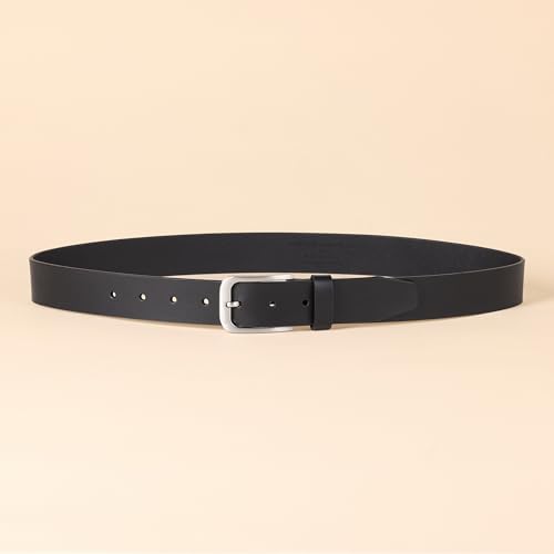 Amazon Essentials Men's Classic Jean Genuine Leather Belt, Black, 36 by Amazon Essentials - Image 3
