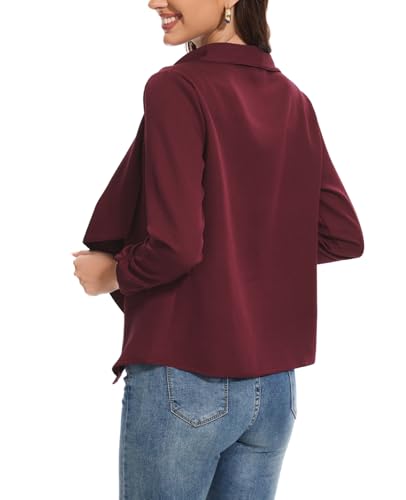 Women's Open Front Jackets Blazer2025 Lapel Office Casual Lightweight Plus Size Ruched 3/4 Sleeve Blazer Jacket3