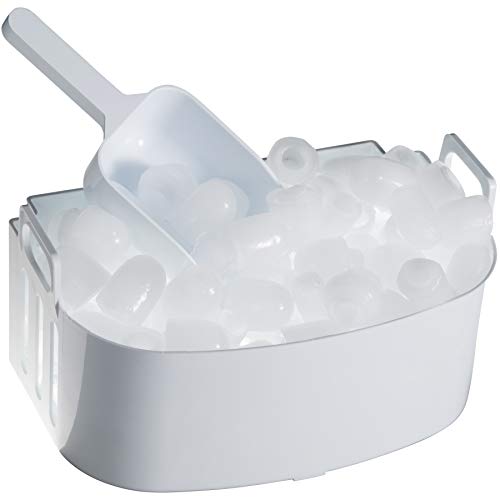 tectake Eiswürfelmaschine, 12-15 kg in 24 h, Ice Maker, 9 Eiswürfel in 5-13 min, Eiswürfelbereiter mit 2,4 Liter Wassertank, Ice Cube Maker, inkl. Eisschaufel und Eiseimer, 2 Würfelgrößen - Silber – Bild 8