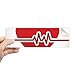 DIYthinker - Adesivo rettangolare per finestra, motivo: elettrocardiogramma a cuore