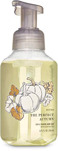 White Barn Candle Company Bath and Body Works Gentle Foaming Hand Soap w/ Essential Oils- 8.75 fl oz - Many Scents! (The Perfect Autumn - Cranberry Pumpkin & Apple)