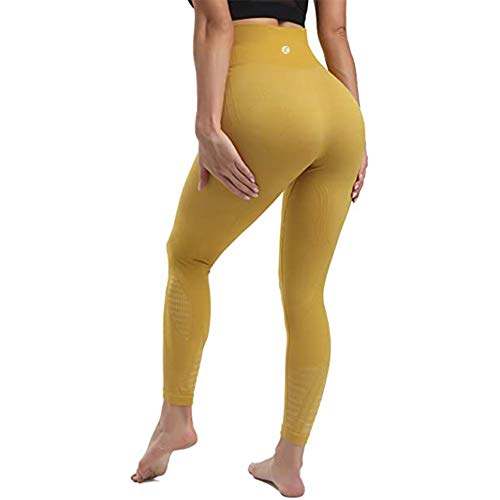 Leoyee Leggings de Yoga Taille Haute sans Couture Pantalon élastique Collants de Course pour Femmes Cover