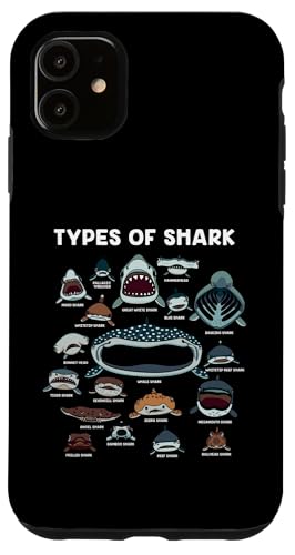 Shark Faces – Type of Shark – Shark Faces of All Kind Custodia per iPhone 11