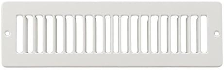 HVAC Premium 12" x 2" Toe Space Grille - HVAC Vent Cover [Outer Dimensions: 13.5 X 3.5] - White