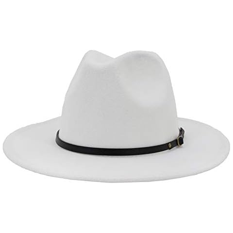 Gossifan Sombrero Fedora de ala ancha con cinturón de moda Cover