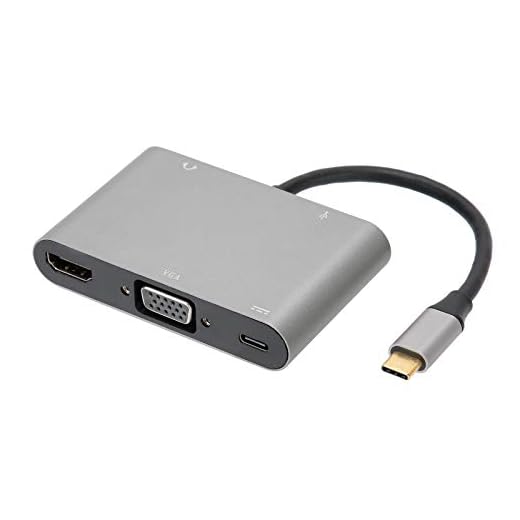 Typ C till VGA, lättanvänd typ C -adapter Praktisk att använda för företag för typ -C för Office