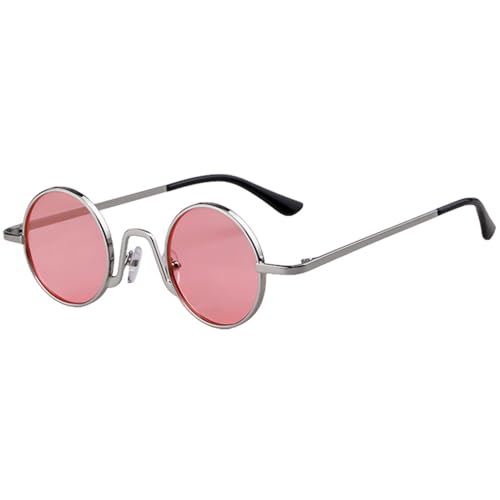 Lunettes de soleil rondes steampunk en métal pour femmes et hommes