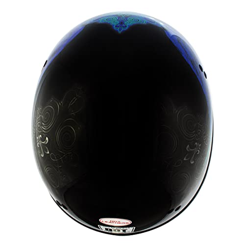 Hot Leathers HLD1045 Gloss Black Cross De Lis Advanced DOT Approved Skull Half Helmet Biker - X-Small by Milwaukee Leather - Used condition - Image 4