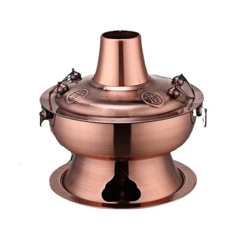 Olla para hot pot tradicional de cobre 34 cm miniatura 1