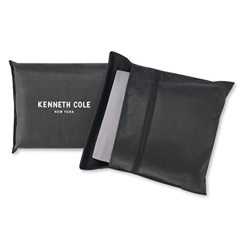 Kenneth Cole New York | Holden Grid Collection | Duvet Cover Set - 100% Cotton Twill, Reversible Bedding With Button Closure And Matching Sham(S), Queen, Blue #TOP7