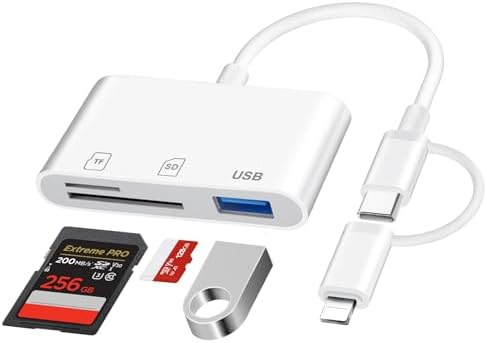 Lecteur Carte SD pour iPhone [Certifié Apple MFi] 3 en 2 Adaptate...