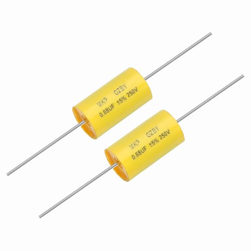 Amazon | uxcell 2個セット 0.68μF ディバイダーコンデンサ 250V 軸