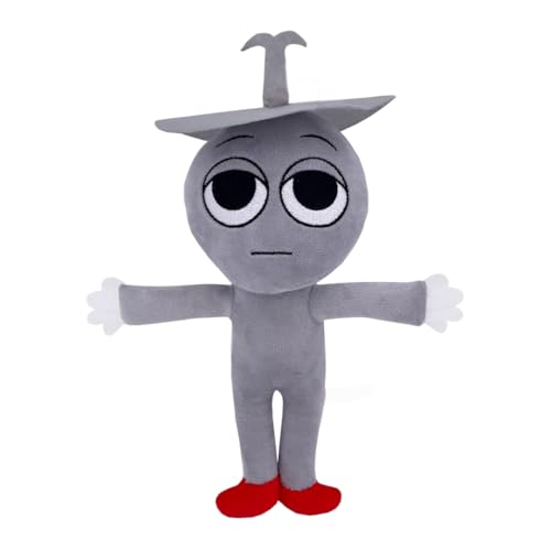 Image of Standing Grey Hat Sprunki Plush Toys