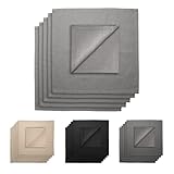 - 100% tela de lino honest home - Servilletas de lino (gris claro, 6)