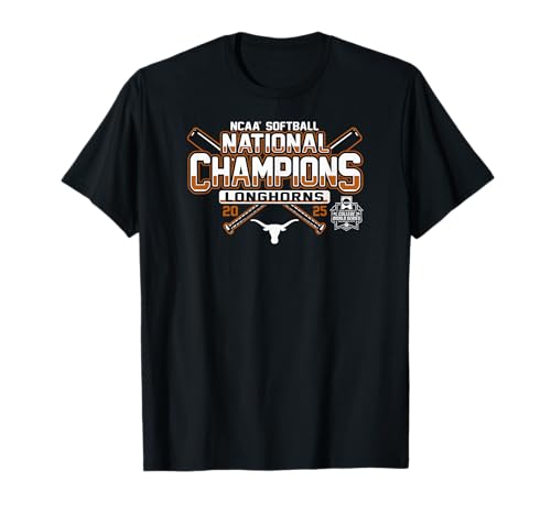 Texas Longhorns Softball National Champs 2025 WCWS Black T-Shirt