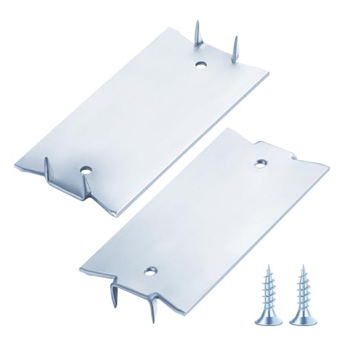 Wensilon(30 pcs) Zinc 1.5X3 Inch 16-Gauge Anti-Nail Protection Plate Shield Nail Plate for Wood Studs Steel Cable Wire Protector Plate with Sharp Pointed Prongs for Protection Plumbing and Wiring