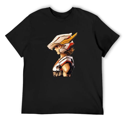FaosTEQ Knight of Zodiacs Saint Seya Anime Shiryu Ikki Creative T-Shirt Black Unisex Mens Tees M