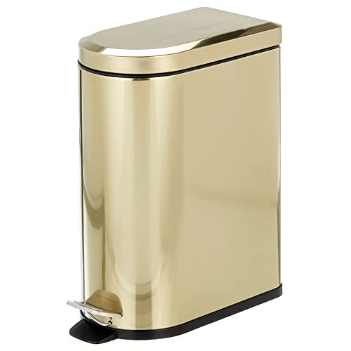 Bote de basura pequeño de acero inoxidable 10 litros con pedal Soft Brass