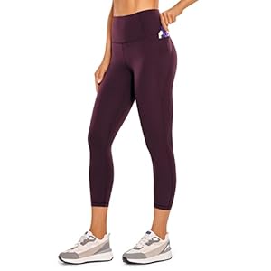 CRZ YOGA Womens Butterluxe Workout Capri Leggings 21 Inches – High Waisted Gym Yoga Leggings with Pockets