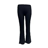 TAIKMD Boys Yoga Bootcut Pants Dance Bottoms Sweatpants Jazz Latin Ballroom Salsa Tango Long Bootleg Trousers Dancewear (Black, 6)