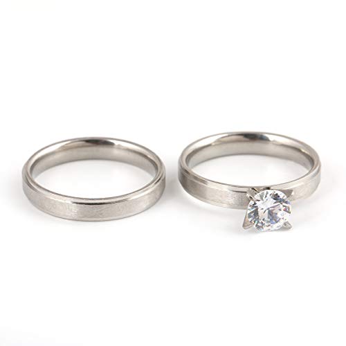 Vintage Wedding Rings for Couple Solid Lover's Engagement Ring Jewelry