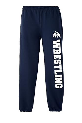 Youth Sweatpants with Wrestling Text and Graphic