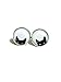 Pendientes de gato de peluche – Pendientes de gato – joyería de gato – pendientes negros de gato, pendientes blancos y negros